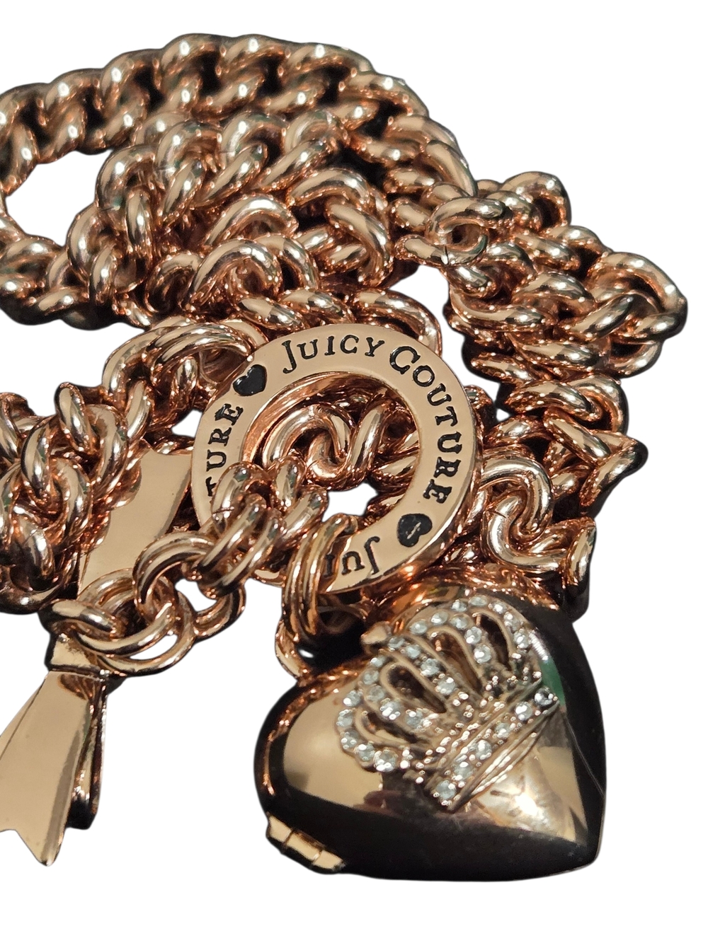 Juicy Couture Gold Heart Charm Necklace